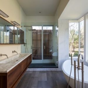 Dark Malibu Honed Bathroom Floor Tiles