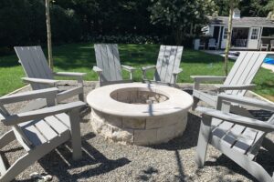 Crema Eda® Circle Firepit with custom cap