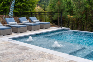 Takoma Silver® French Pattern Antiqued paired with Afyon Cloud® Sandblasted for Coping